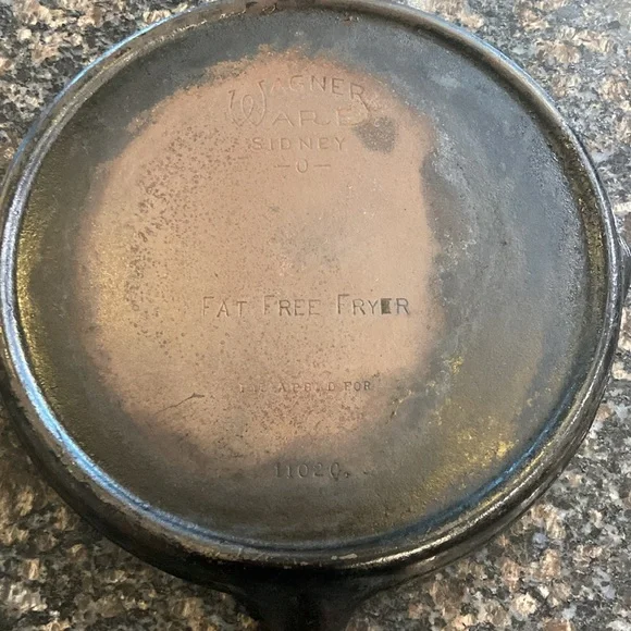 Vintage Wagner Ware Fat Free skillet - Picture 2 of 7